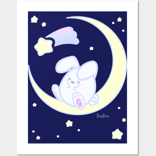 Bun Bun Sleeping on the Moon Posters and Art